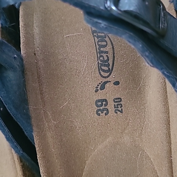 Aerothotic Blue Leather Slide Sandals Shoe Size 39 - Picture 3 of 4